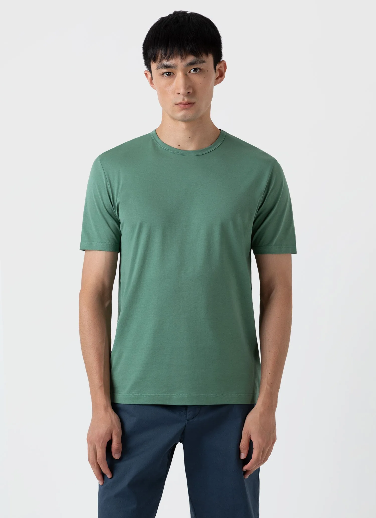 Men's Classic T-shirt in Thyme Sunspel