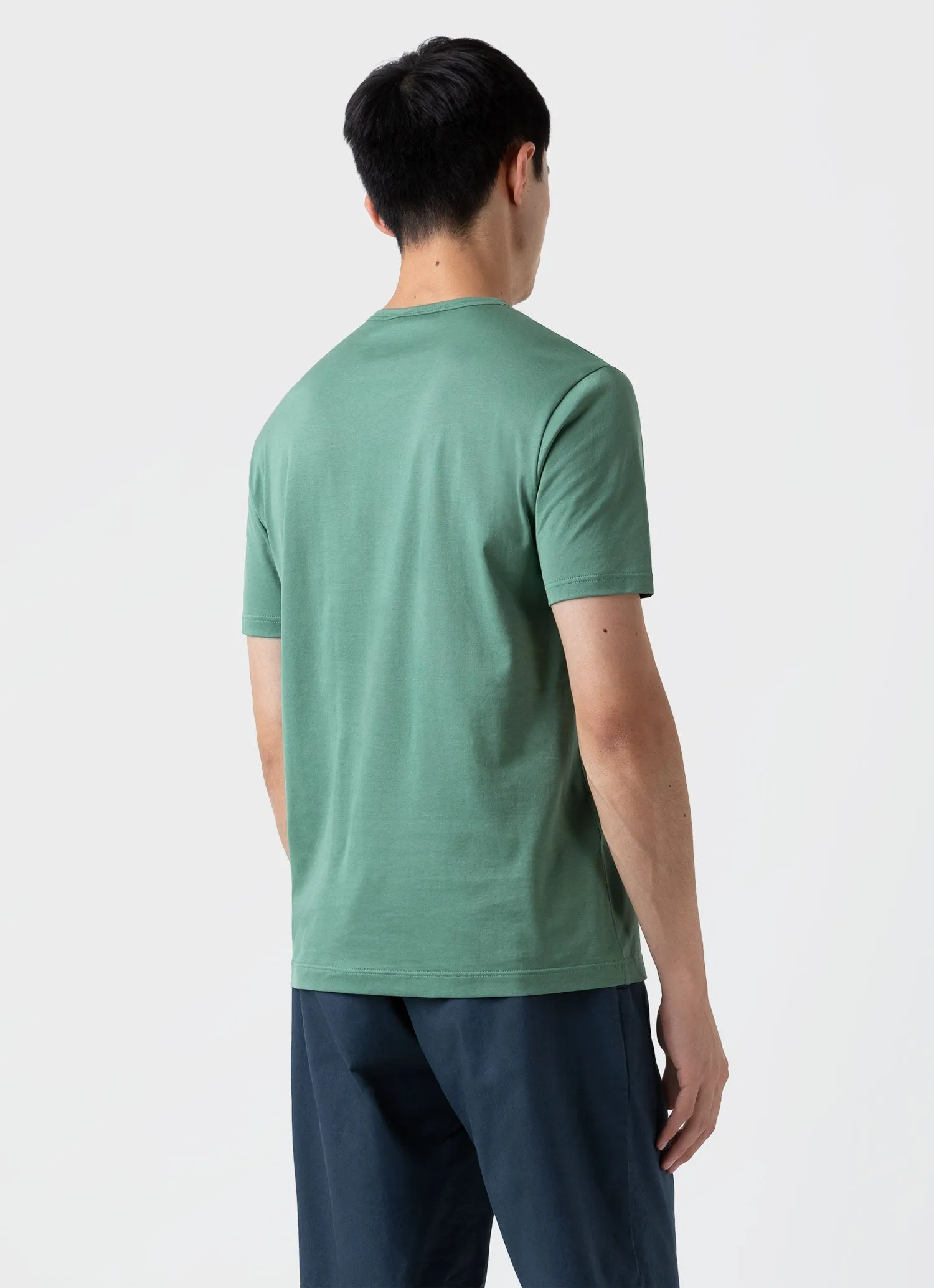 Men's Classic T-shirt in Thyme Sunspel