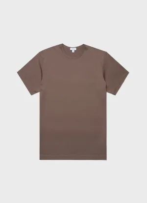 Men's Classic T-shirt in Walnut Sunspel
