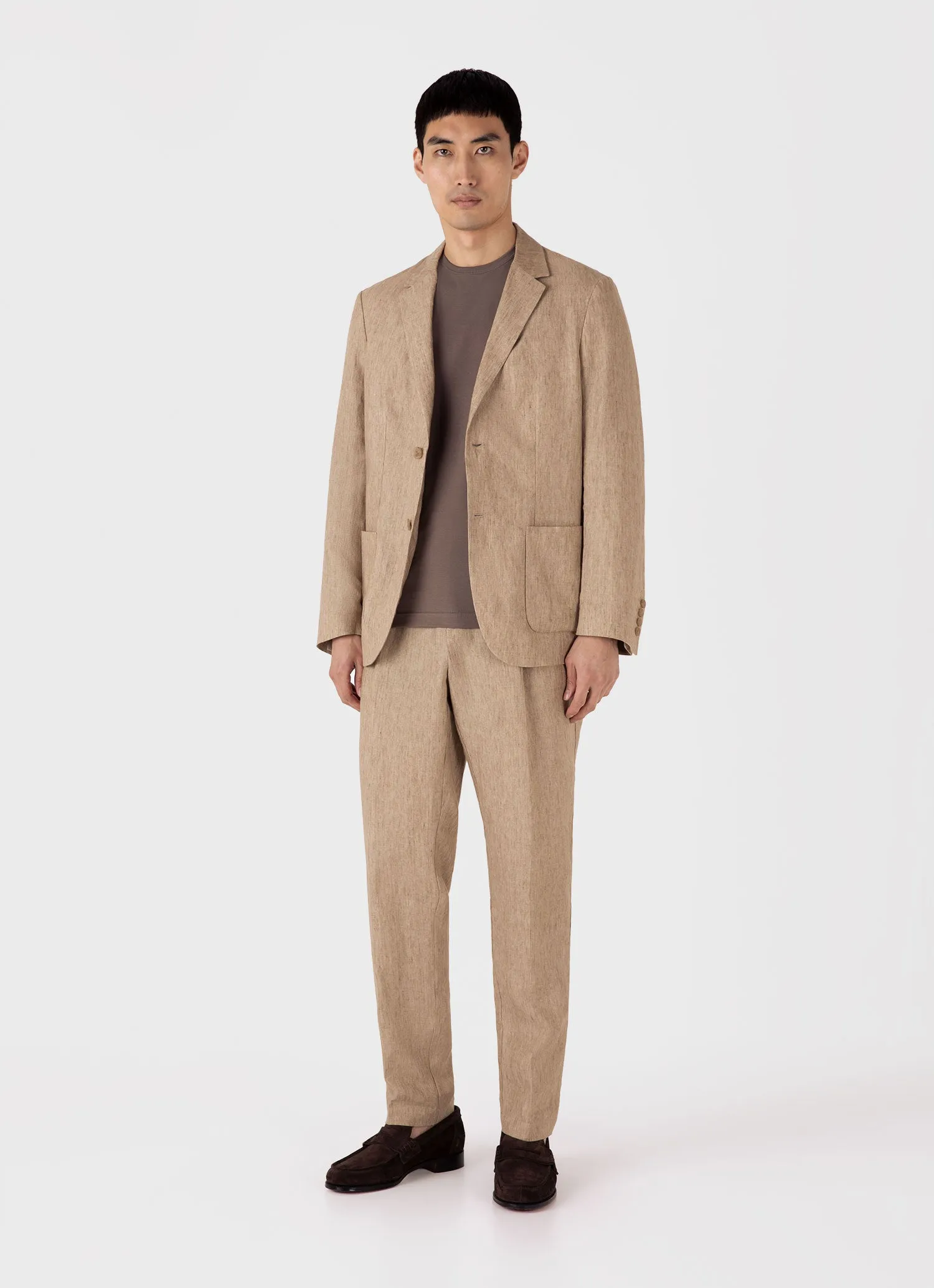 Men's Classic T-shirt in Walnut Sunspel