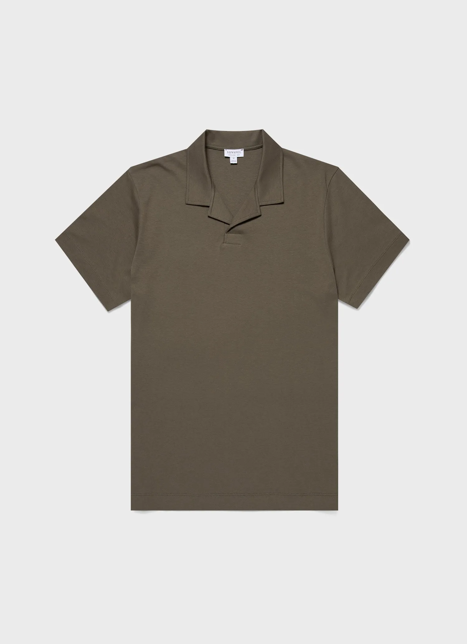 Men's Heavyweight Polo Shirt in Khaki Sunspel