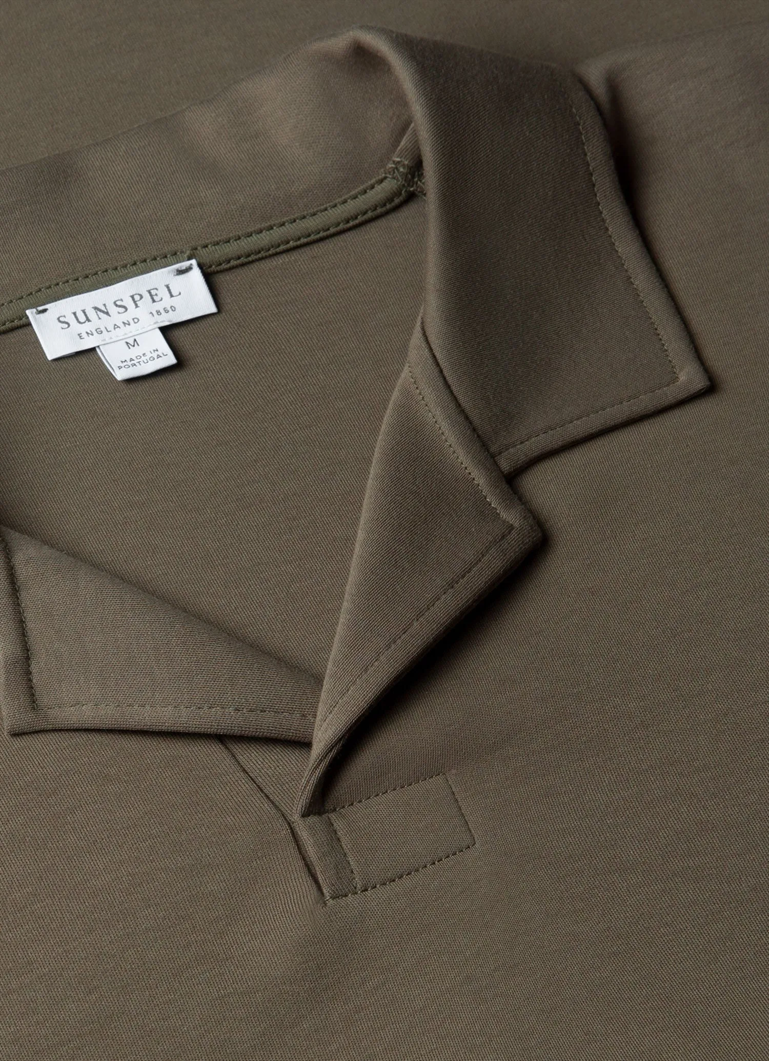 Men's Heavyweight Polo Shirt in Khaki Sunspel