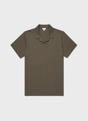 Men's Heavyweight Polo Shirt in Khaki Sunspel