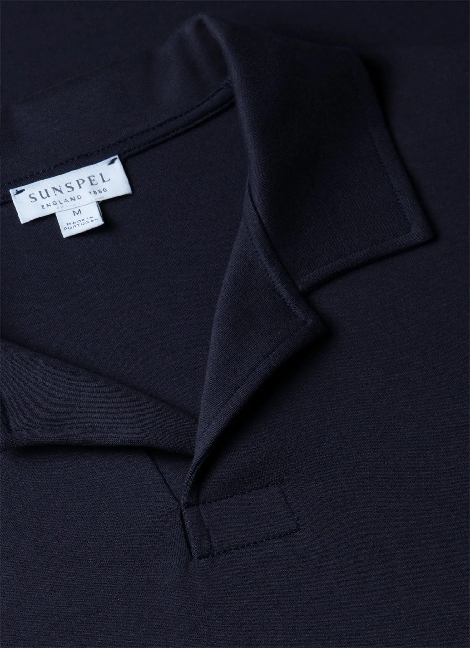 Men's Heavyweight Polo Shirt in Navy Sunspel