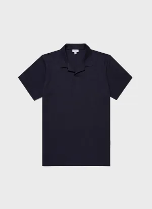 Men's Heavyweight Polo Shirt in Navy Sunspel