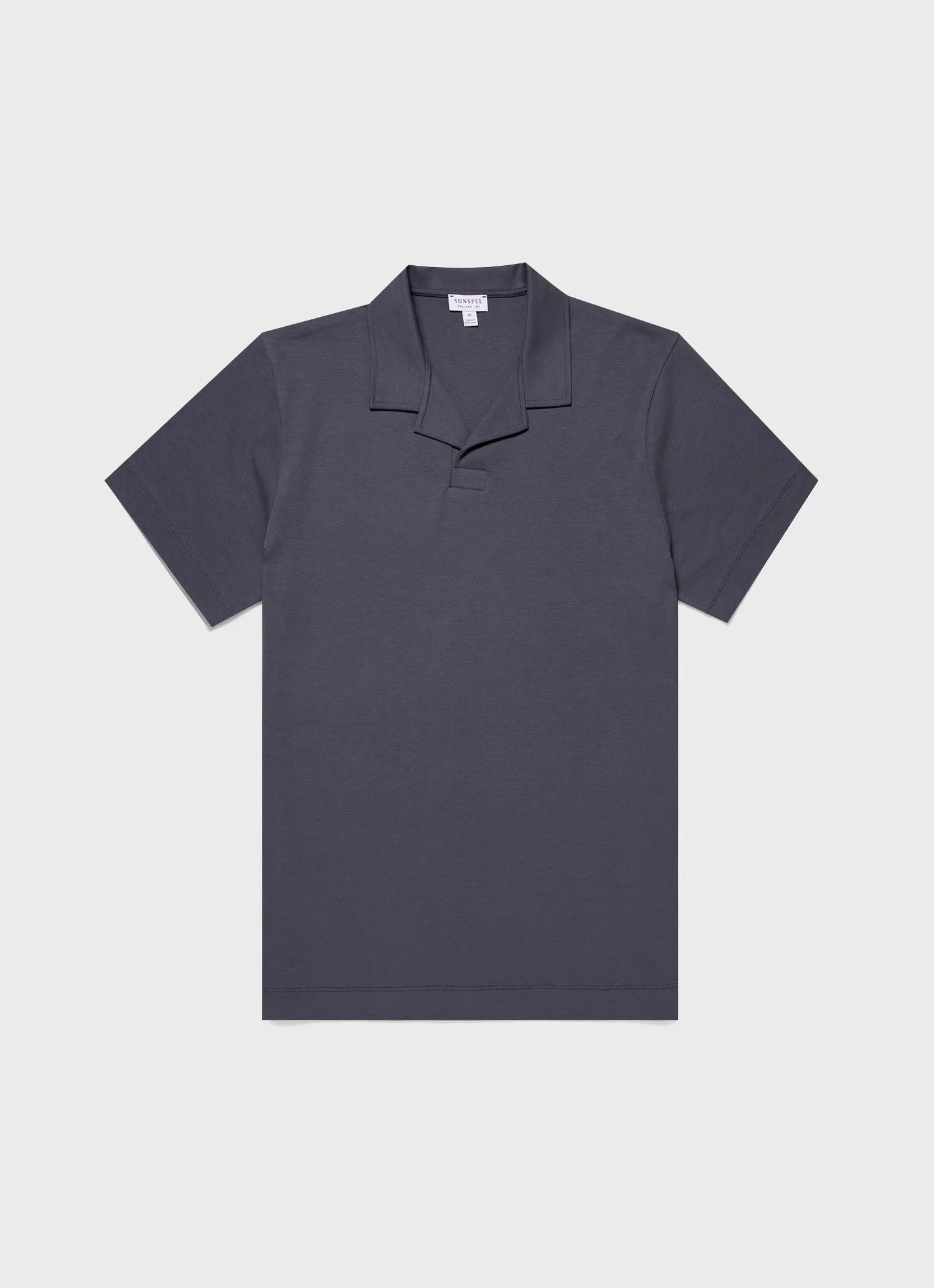 Men's Heavyweight Polo Shirt in Slate Blue Sunspel