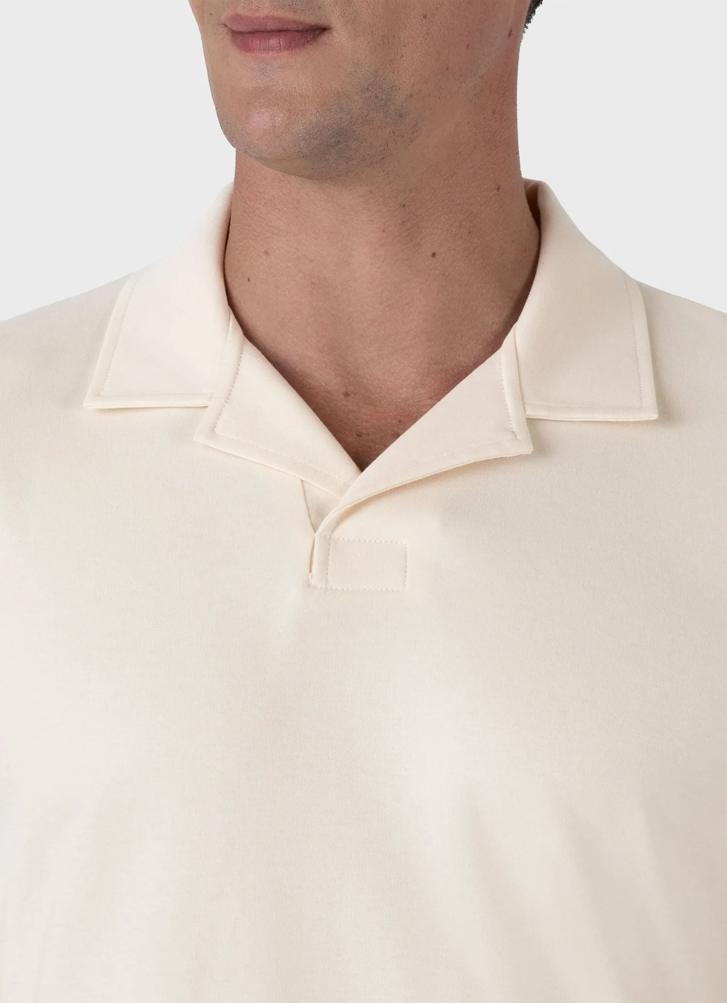Men's Heavyweight Polo Shirt in Undyed Sunspel