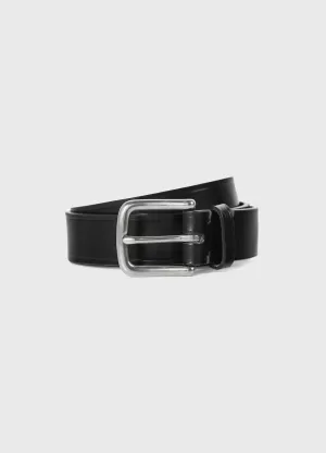 Men's Leather Belt in Black Sunspel