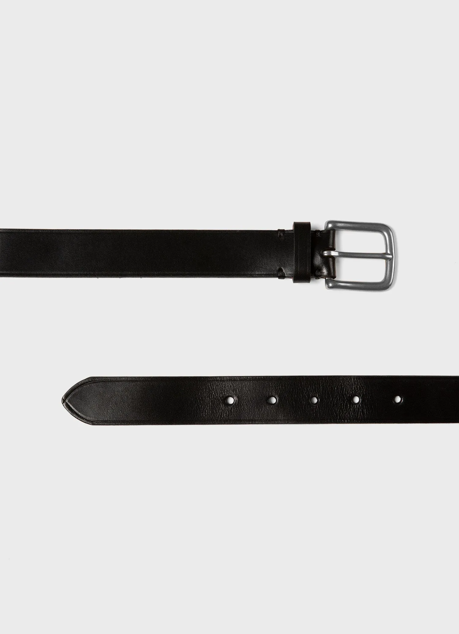 Men's Leather Belt in Black Sunspel