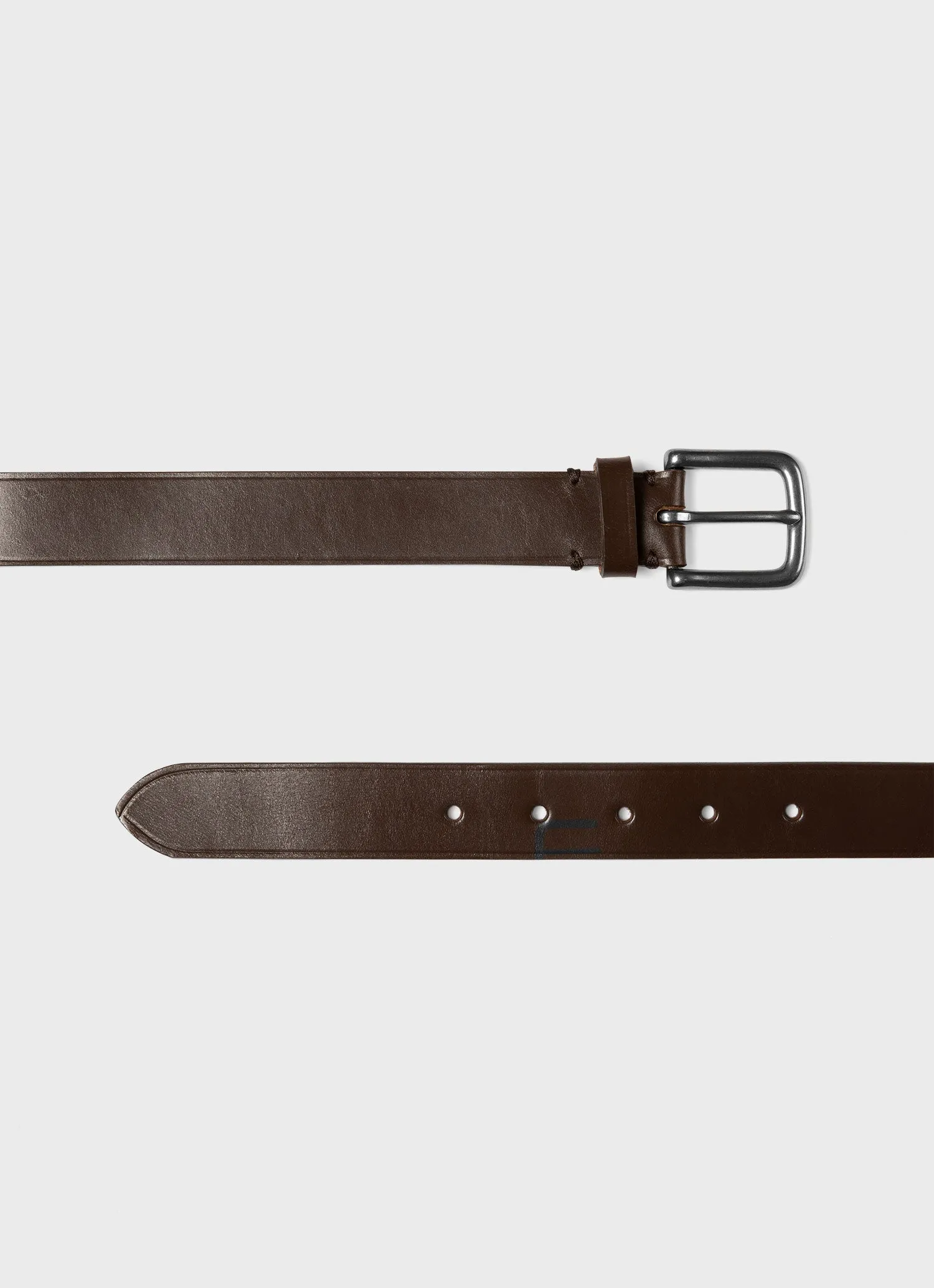 Men's Leather Belt in Brown Sunspel