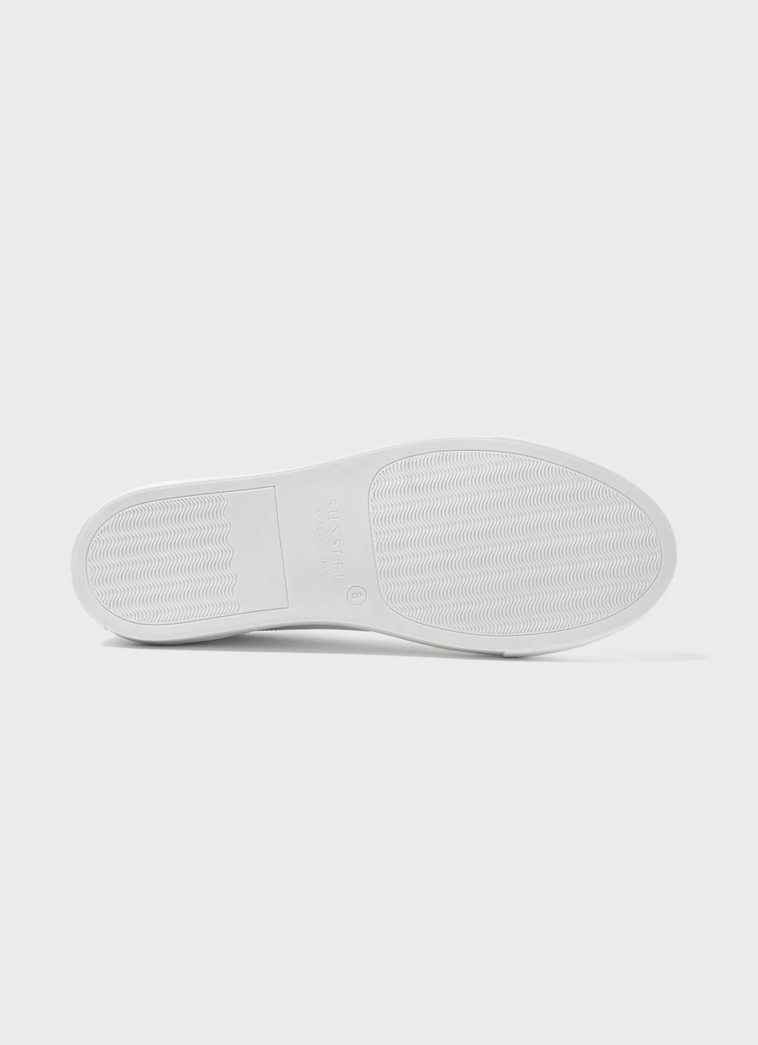 Men's Leather Tennis Shoe in White Sunspel