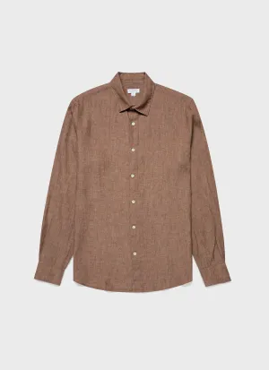 Men's Linen Shirt in Dune Sunspel