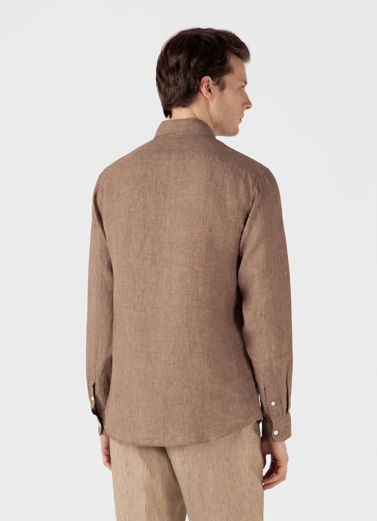 Men's Linen Shirt in Dune Sunspel