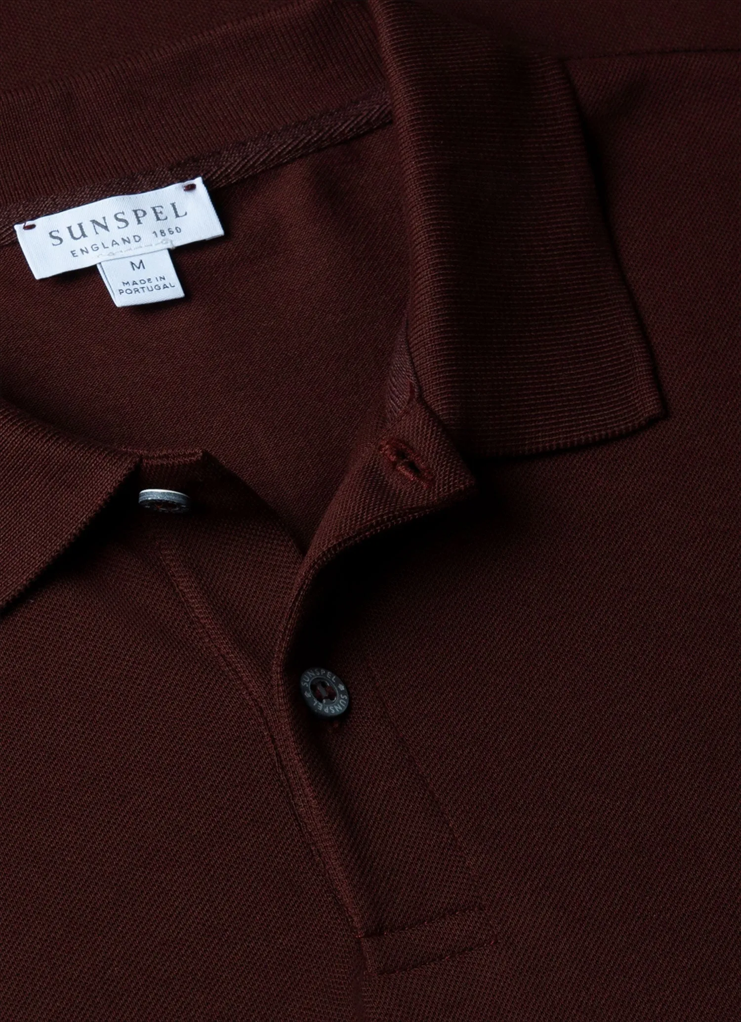 Men's Piqué Polo Shirt in Raisin Sunspel