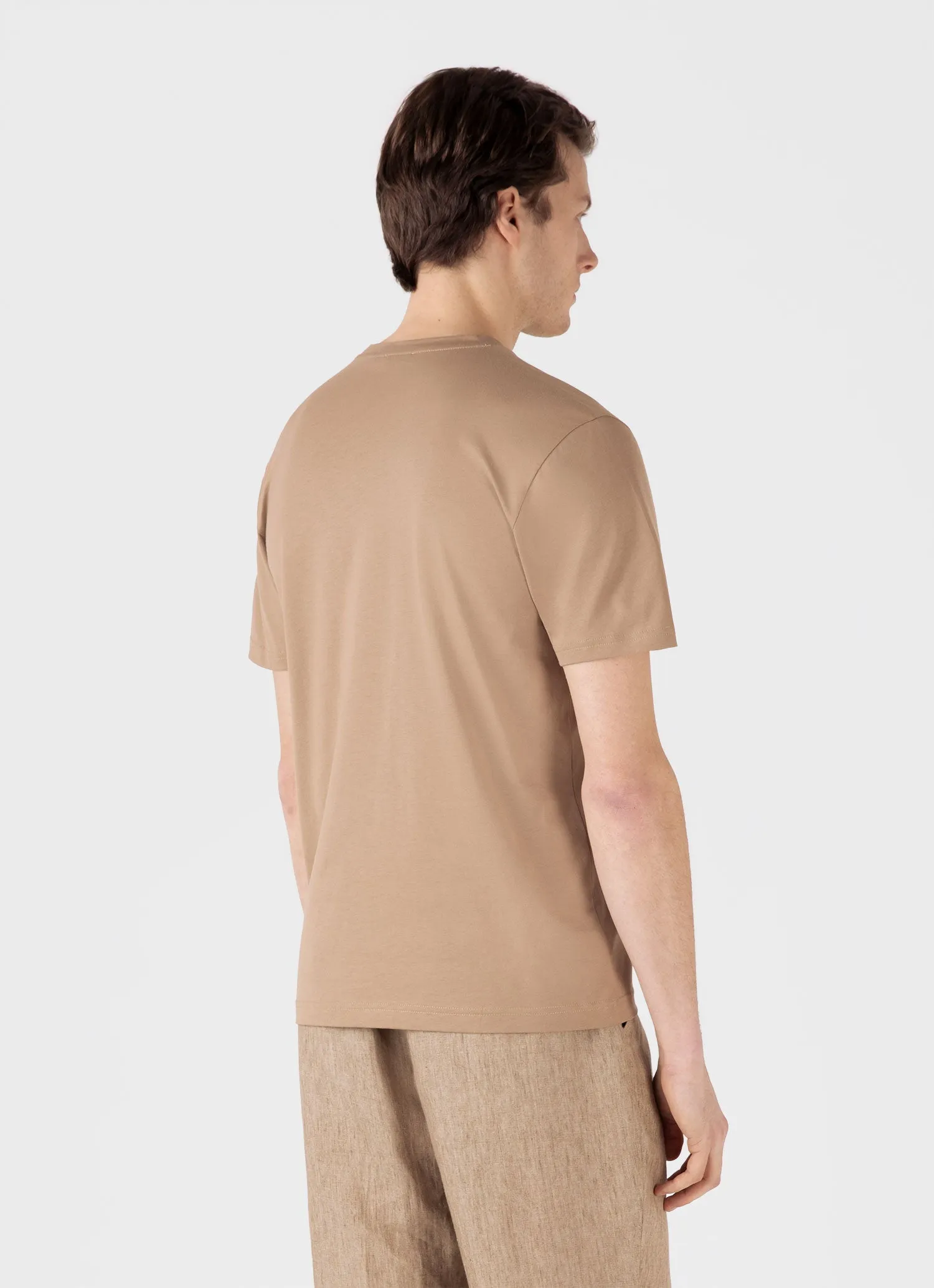 Men's Riviera Midweight T-shirt in Dune Sunspel