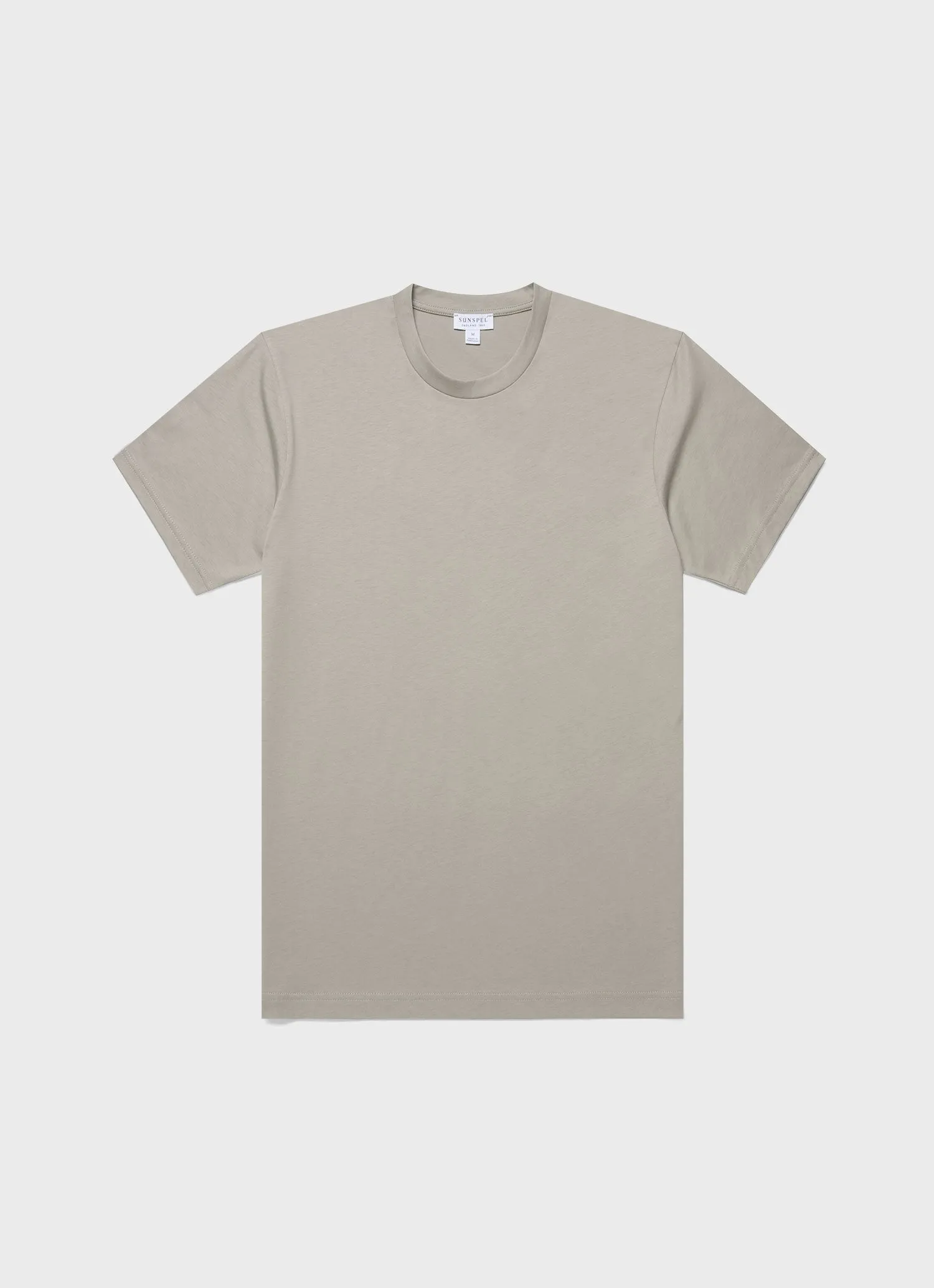 Men's Riviera Midweight T-shirt in Pastel Green Sunspel