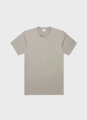 Men's Riviera Midweight T-shirt in Pastel Green Sunspel