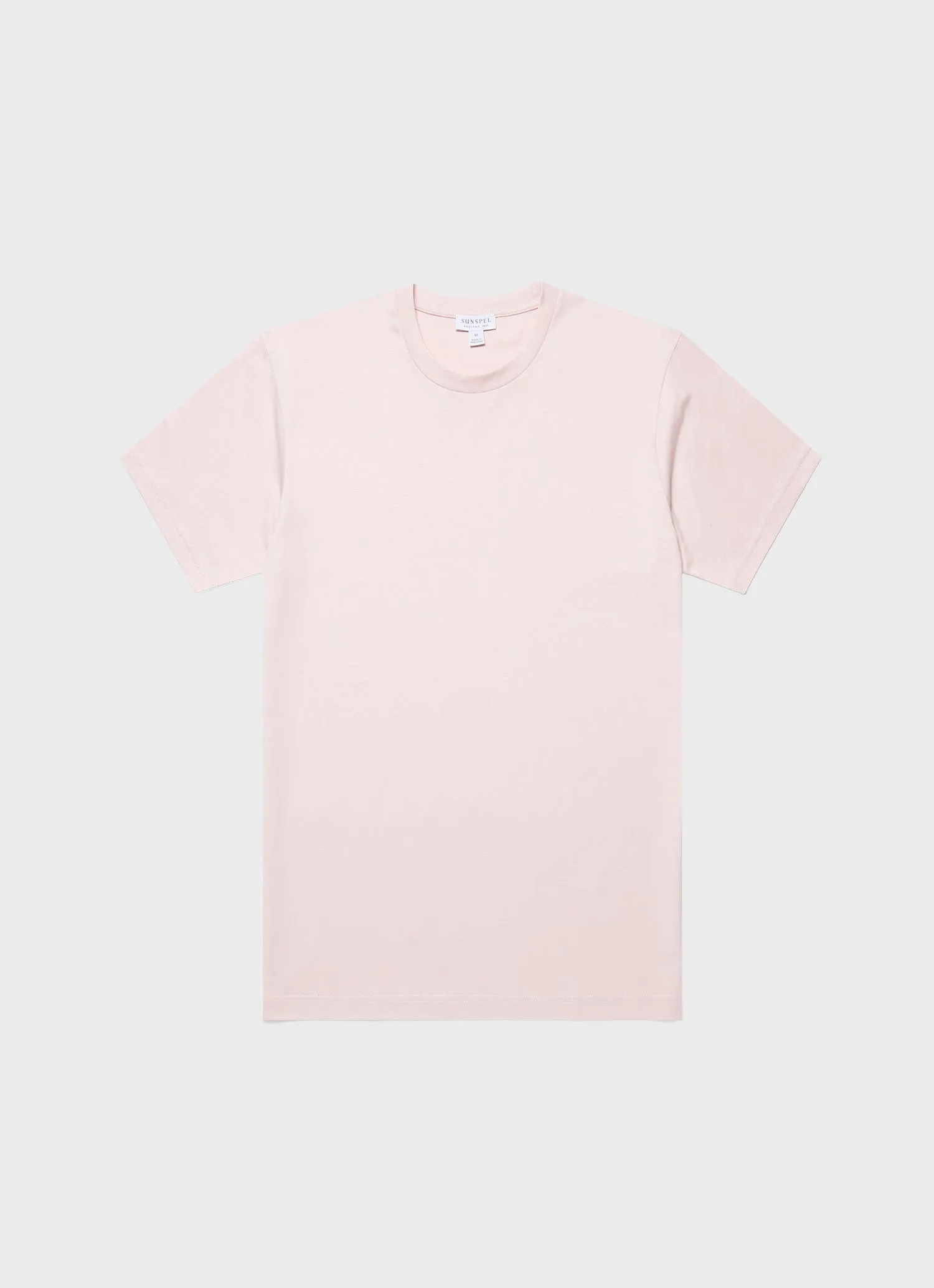 Men's Riviera Midweight T-shirt in Pastel Pink Sunspel