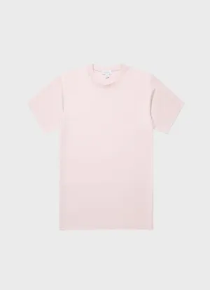 Men's Riviera Midweight T-shirt in Pastel Pink Sunspel