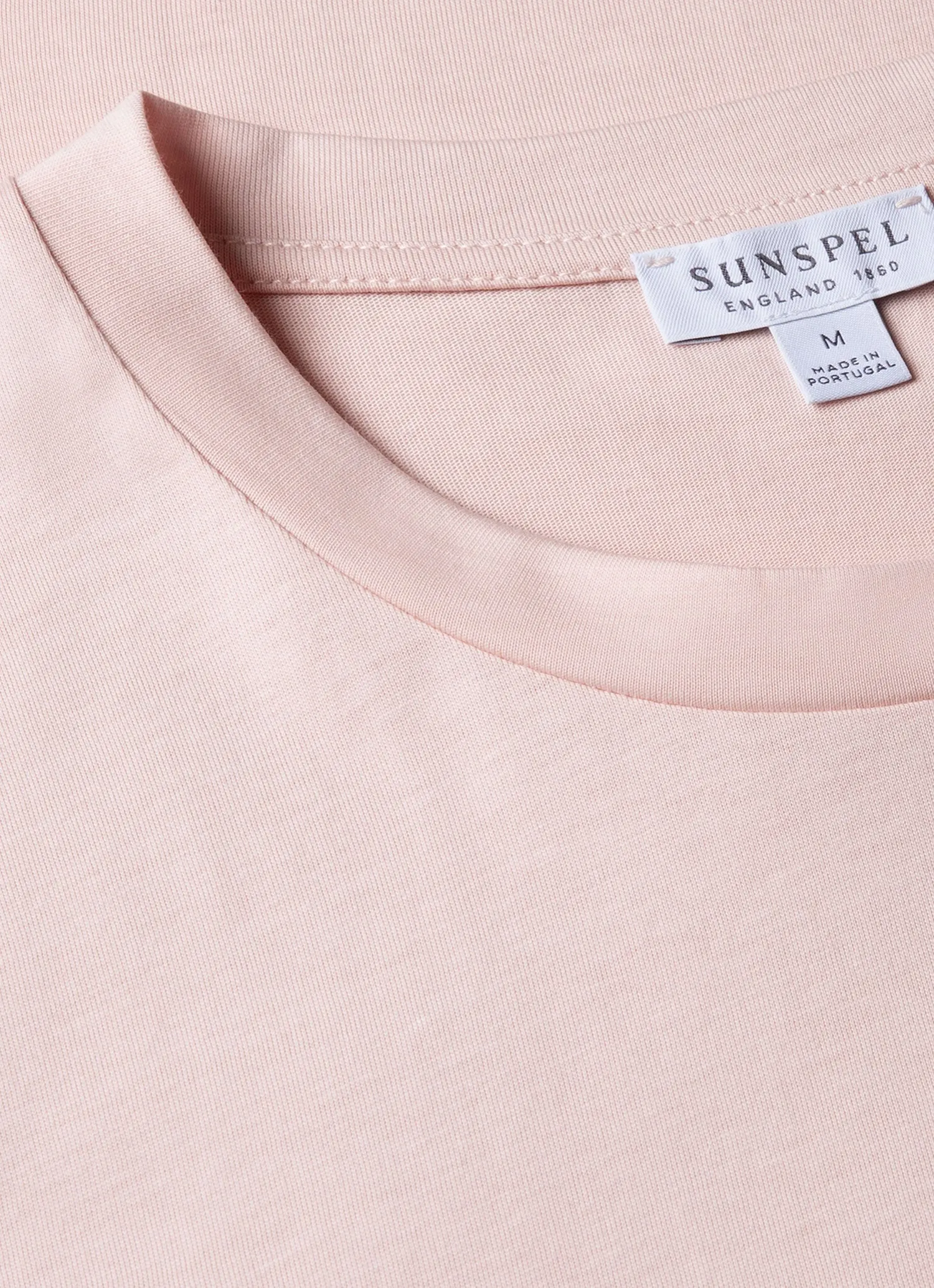 Men's Riviera Midweight T-shirt in Pastel Pink Sunspel