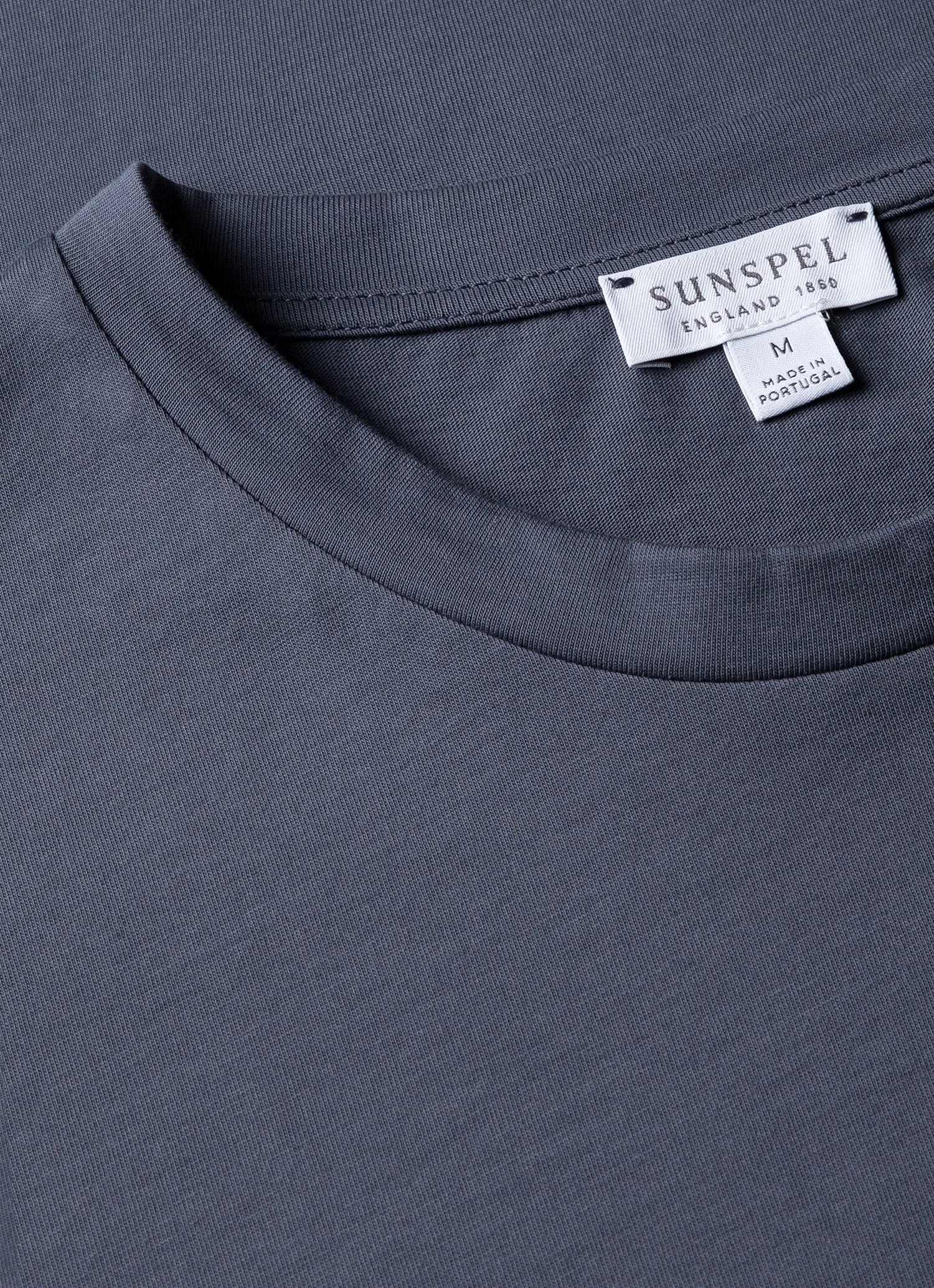 Men's Riviera Midweight T-shirt in Slate Blue Sunspel