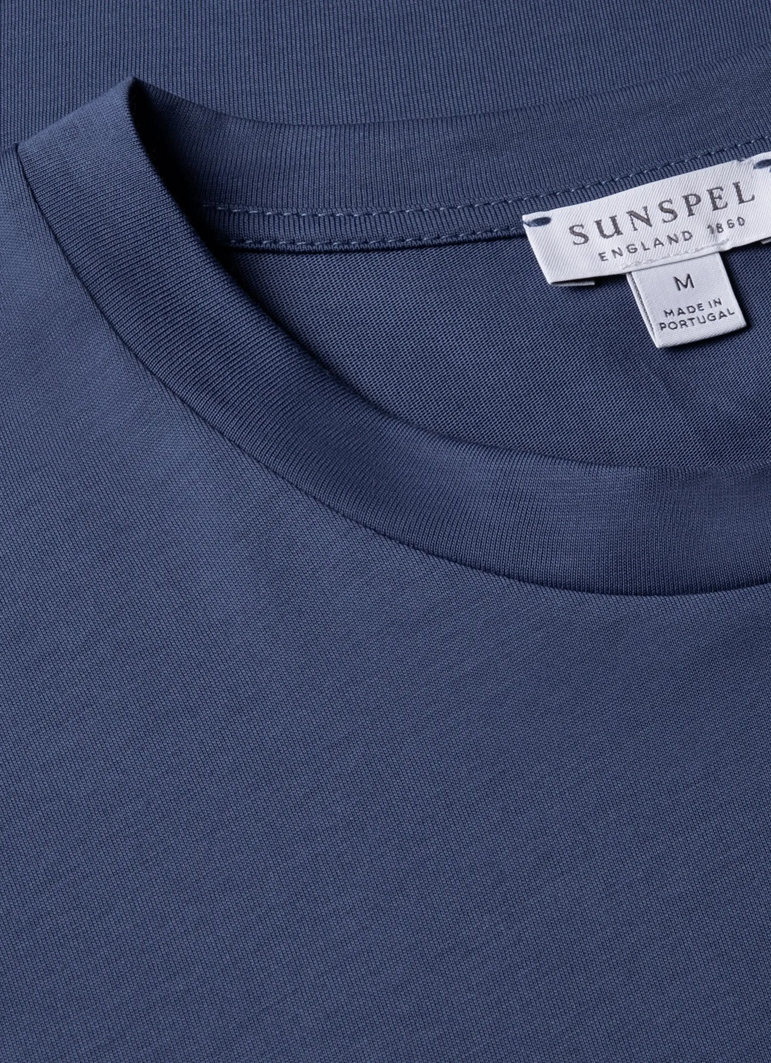 Men's Riviera Midweight T-shirt in Soft Denim Sunspel