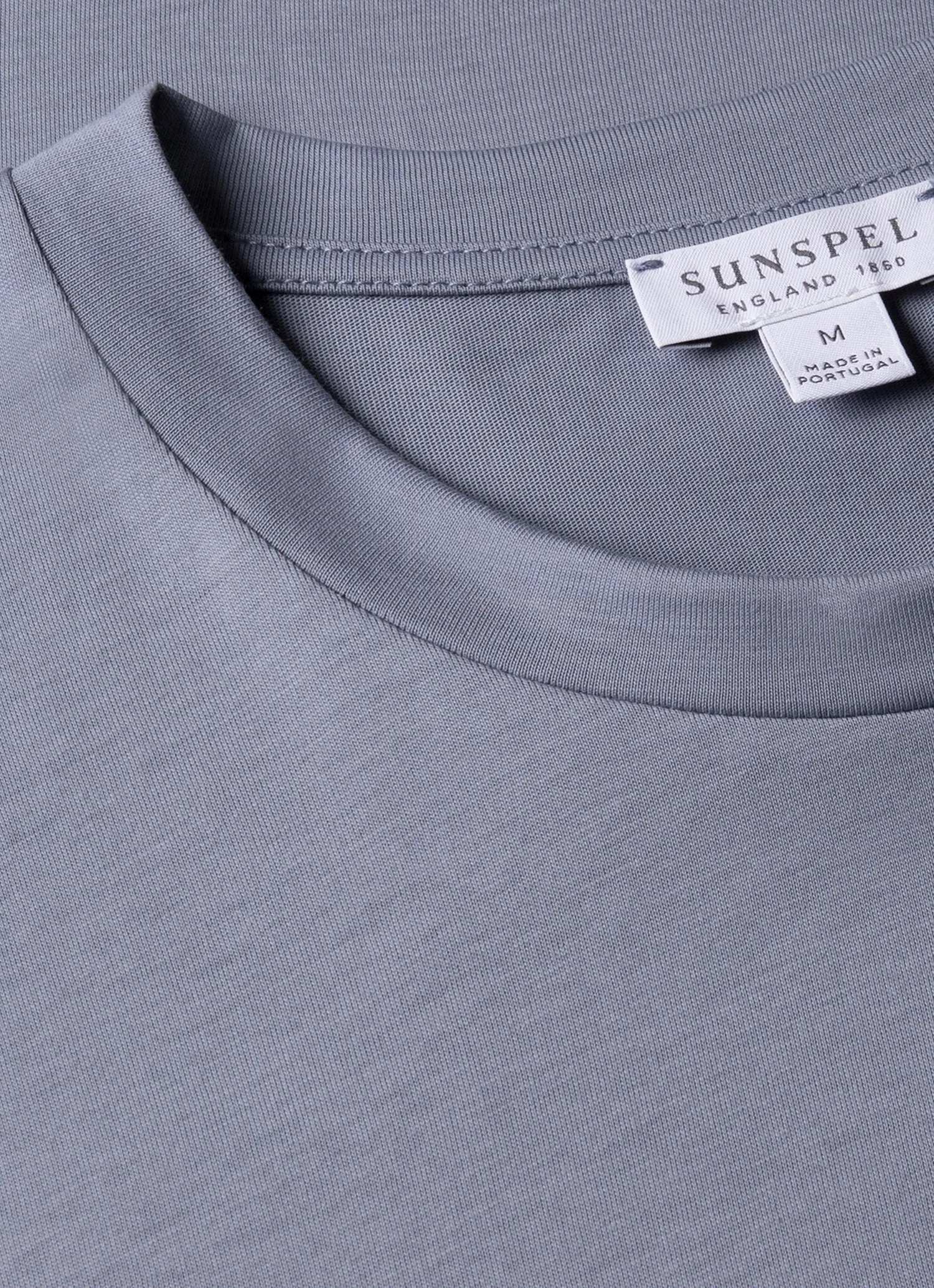 Men's Riviera Midweight T-shirt in Vintage Blue Sunspel