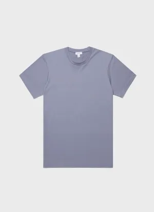 Men's Riviera Midweight T-shirt in Vintage Blue Sunspel