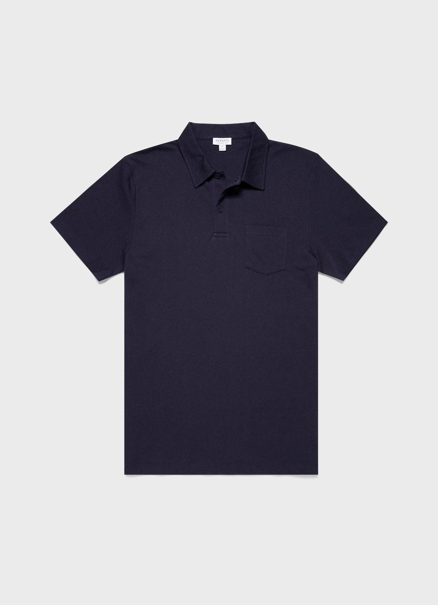 Men's Riviera Polo Shirt in Navy Sunspel