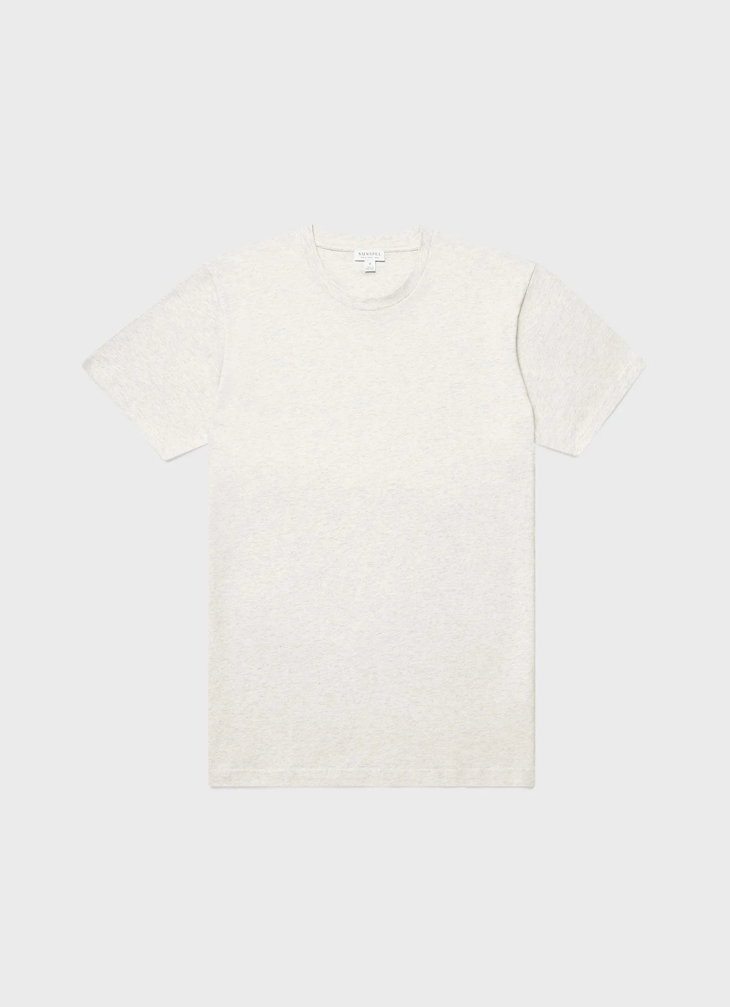 Men's Riviera T-shirt in Archive White Melange Sunspel