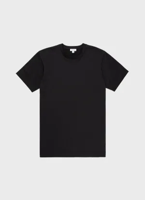Men's Riviera T-shirt in Black Sunspel