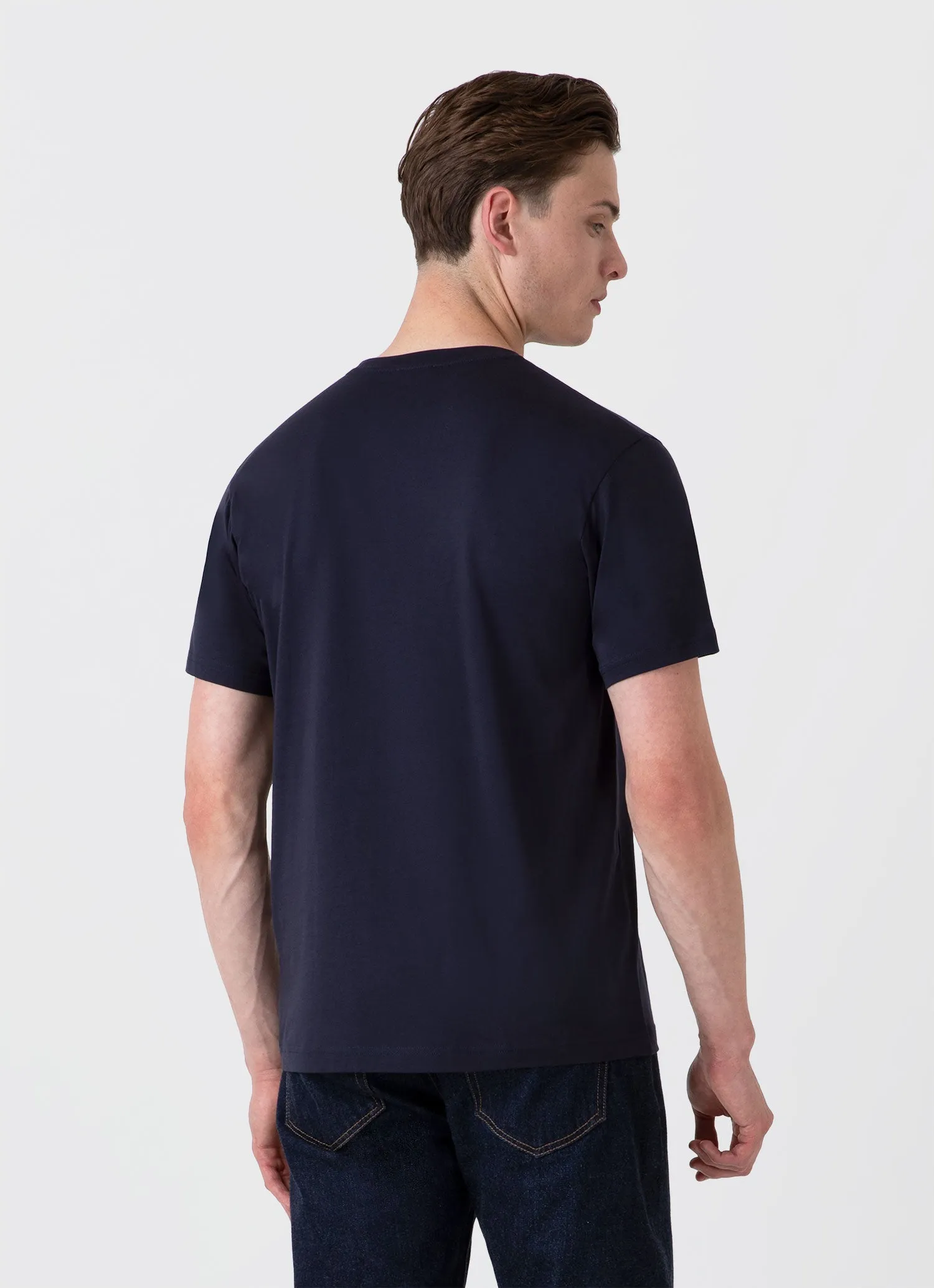 Men's Riviera T-shirt in Navy Sunspel