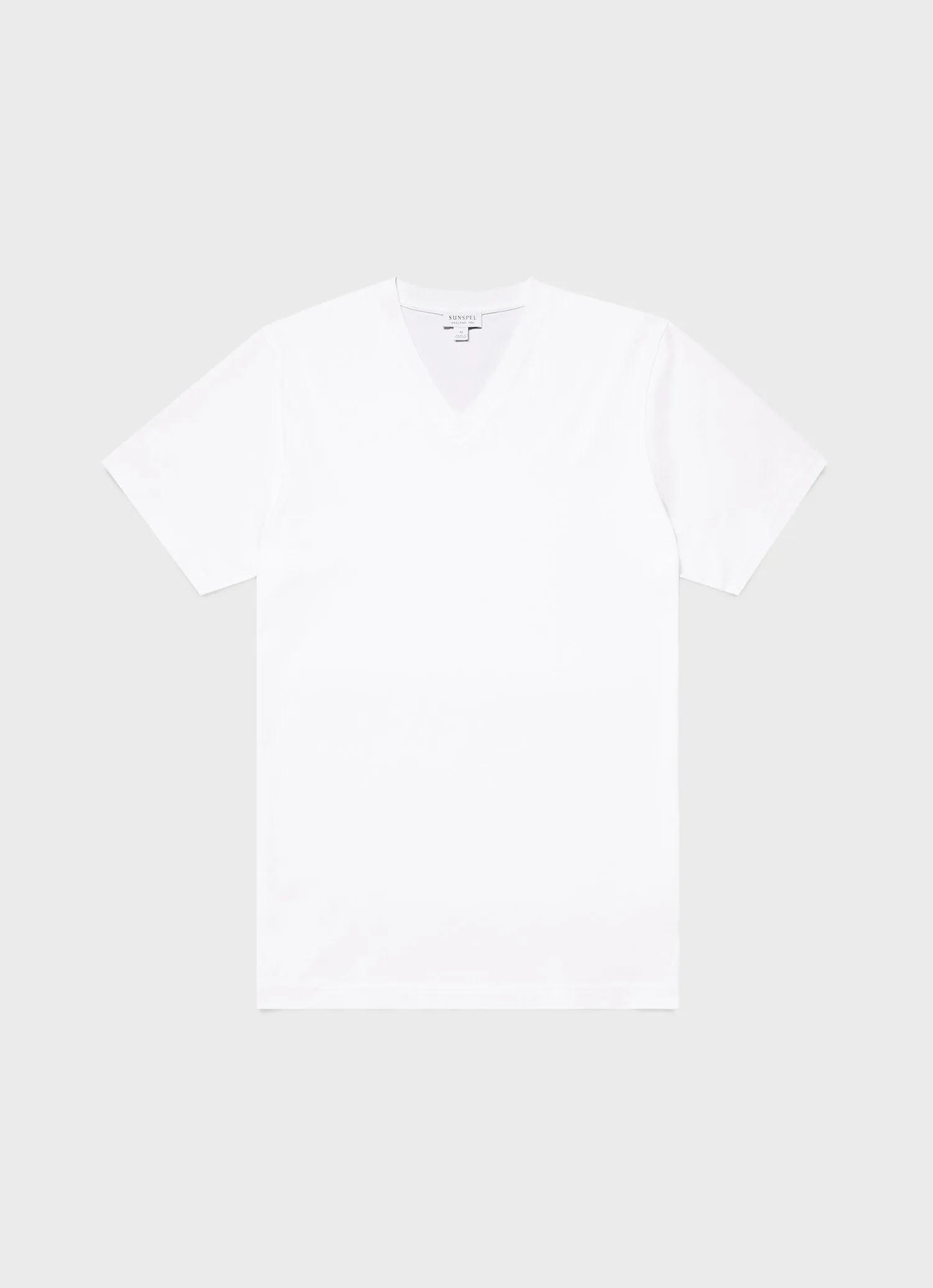 Men's Riviera V-neck T-shirt in White Sunspel