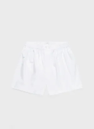Men's Sea Island Cotton Boxer Short in White Sunspel