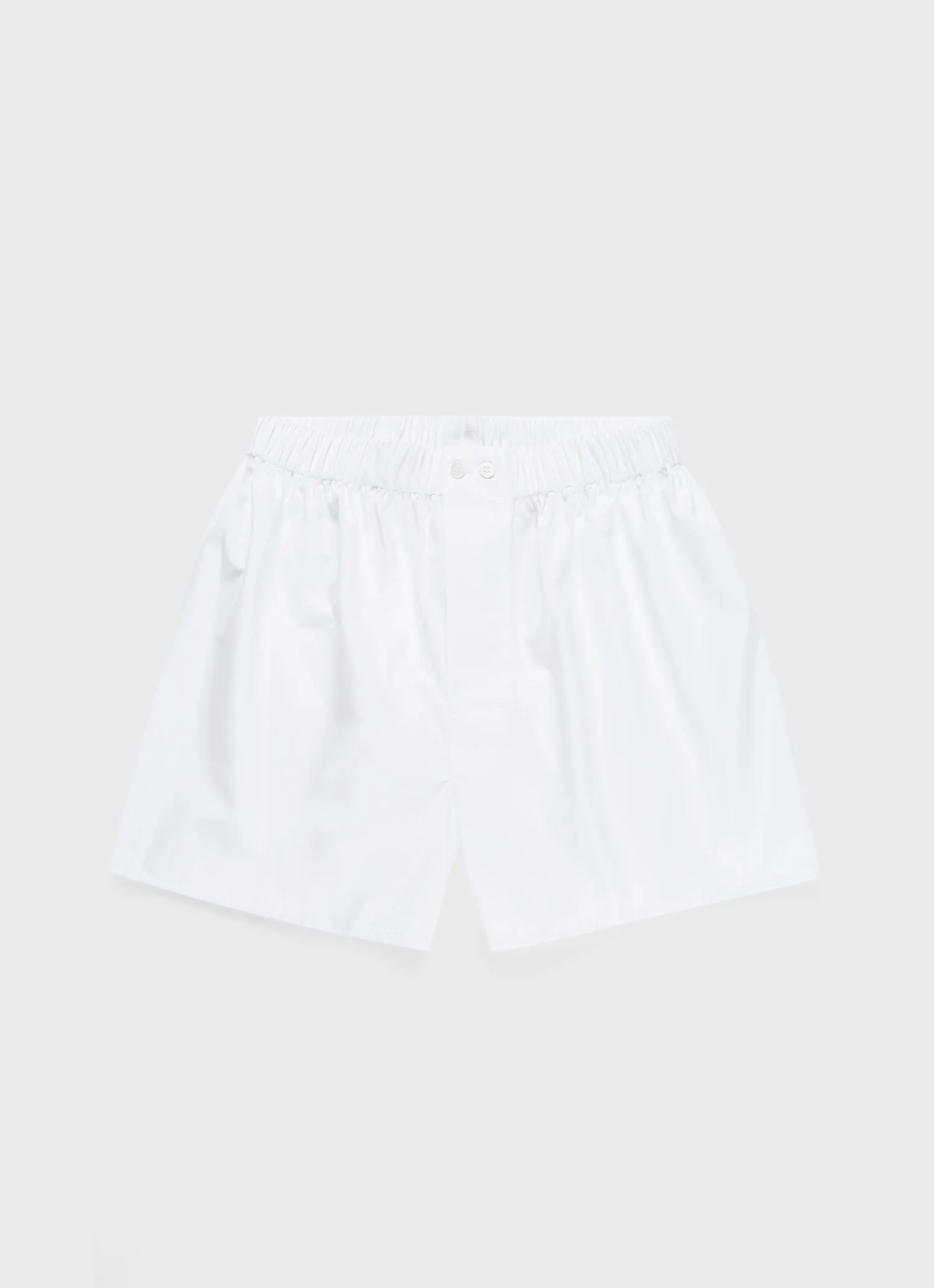 Men's Sea Island Cotton Boxer Short in White Sunspel