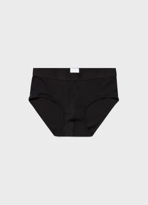 Men's Sea Island Cotton Briefs in Black Sunspel