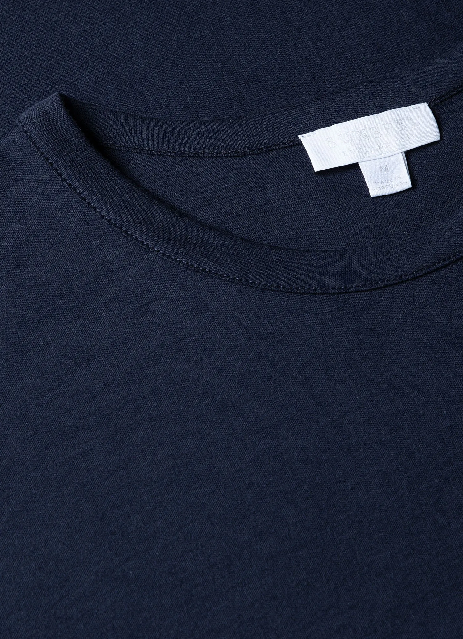 Men's Sea Island Cotton T-shirt in Navy Sunspel
