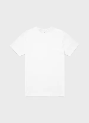 Men's Sea Island Cotton T-shirt in White Sunspel