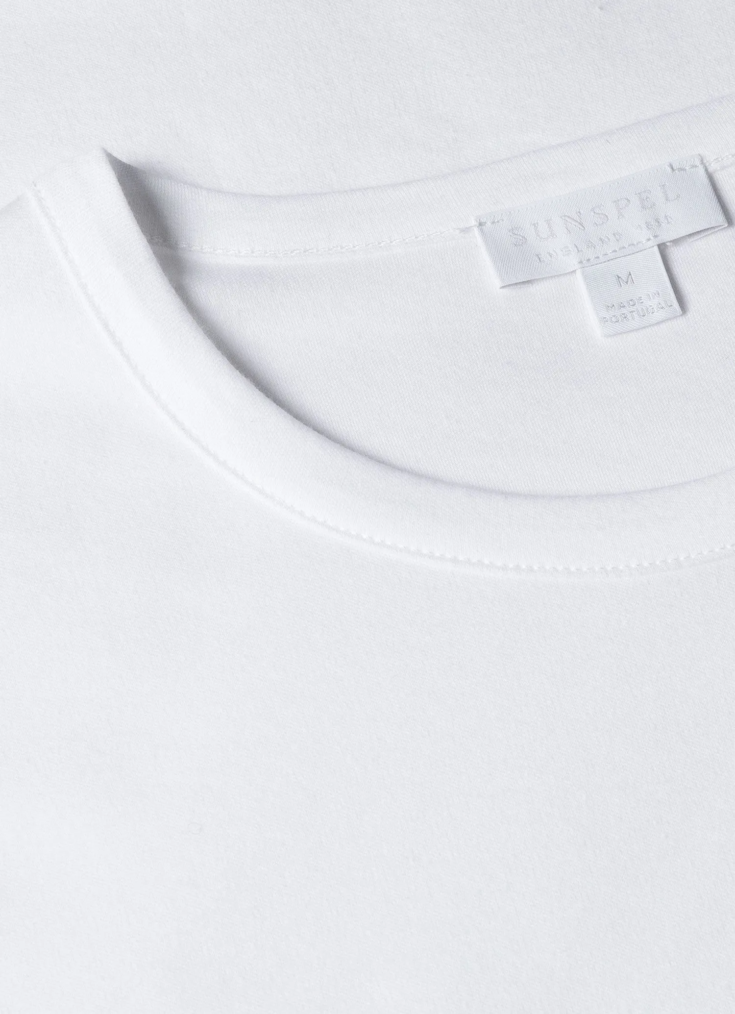 Men's Sea Island Cotton T-shirt in White Sunspel