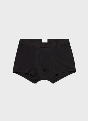 Men's Sea Island Cotton Trunks in Black Sunspel