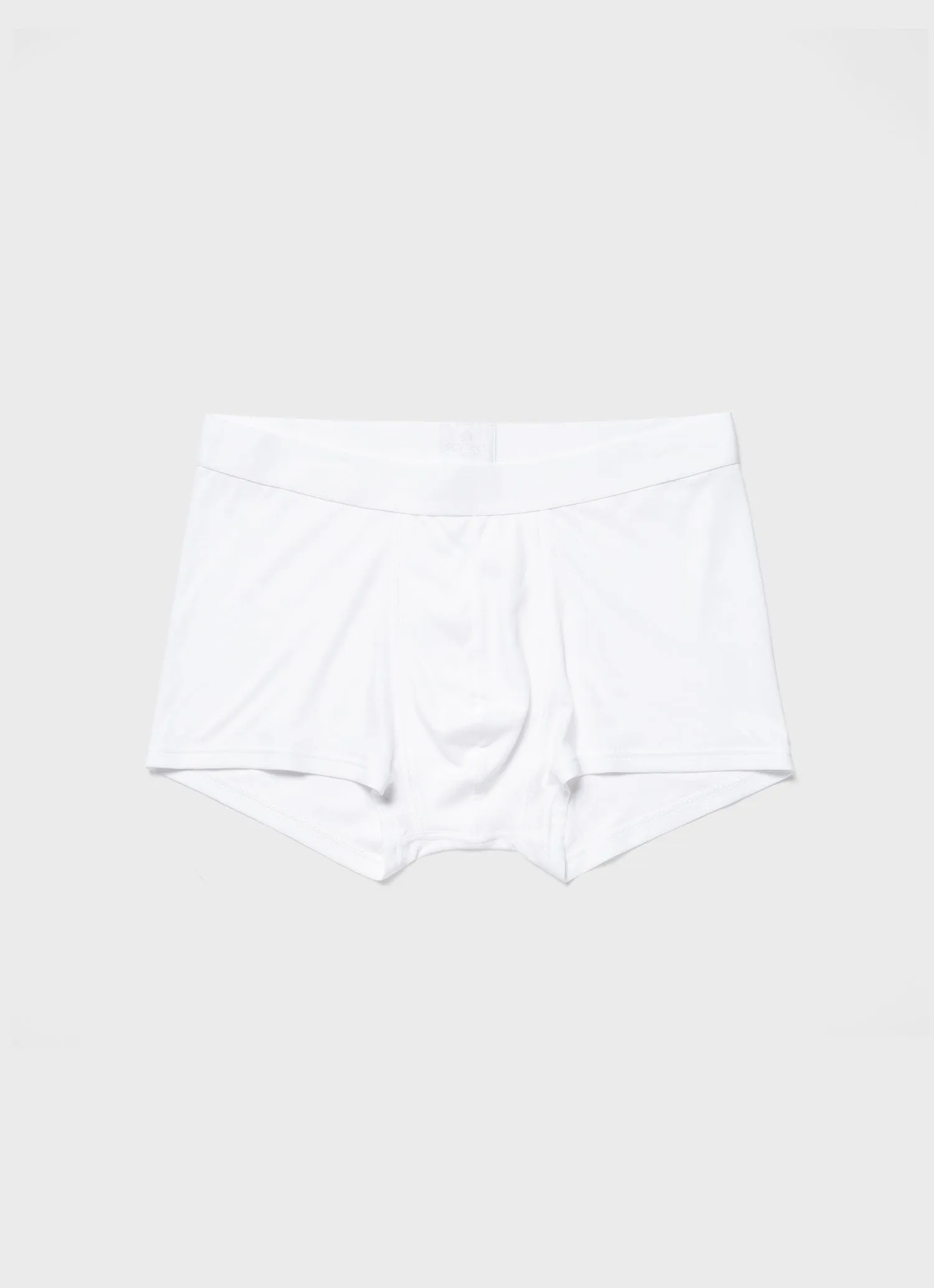 Men's Sea Island Cotton Trunks in White Sunspel