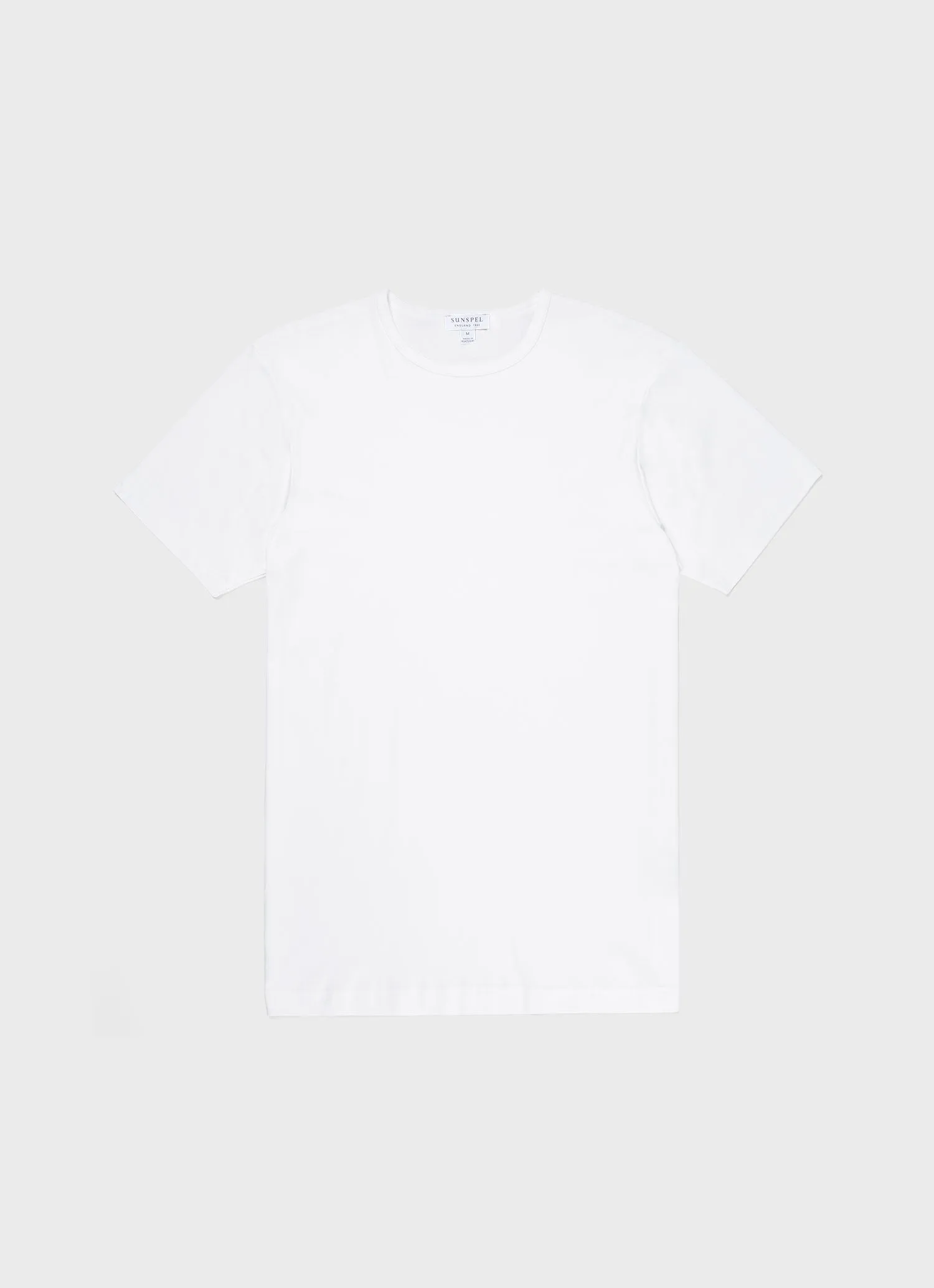 Men's Sea Island Cotton Underwear T-shirt in White Sunspel