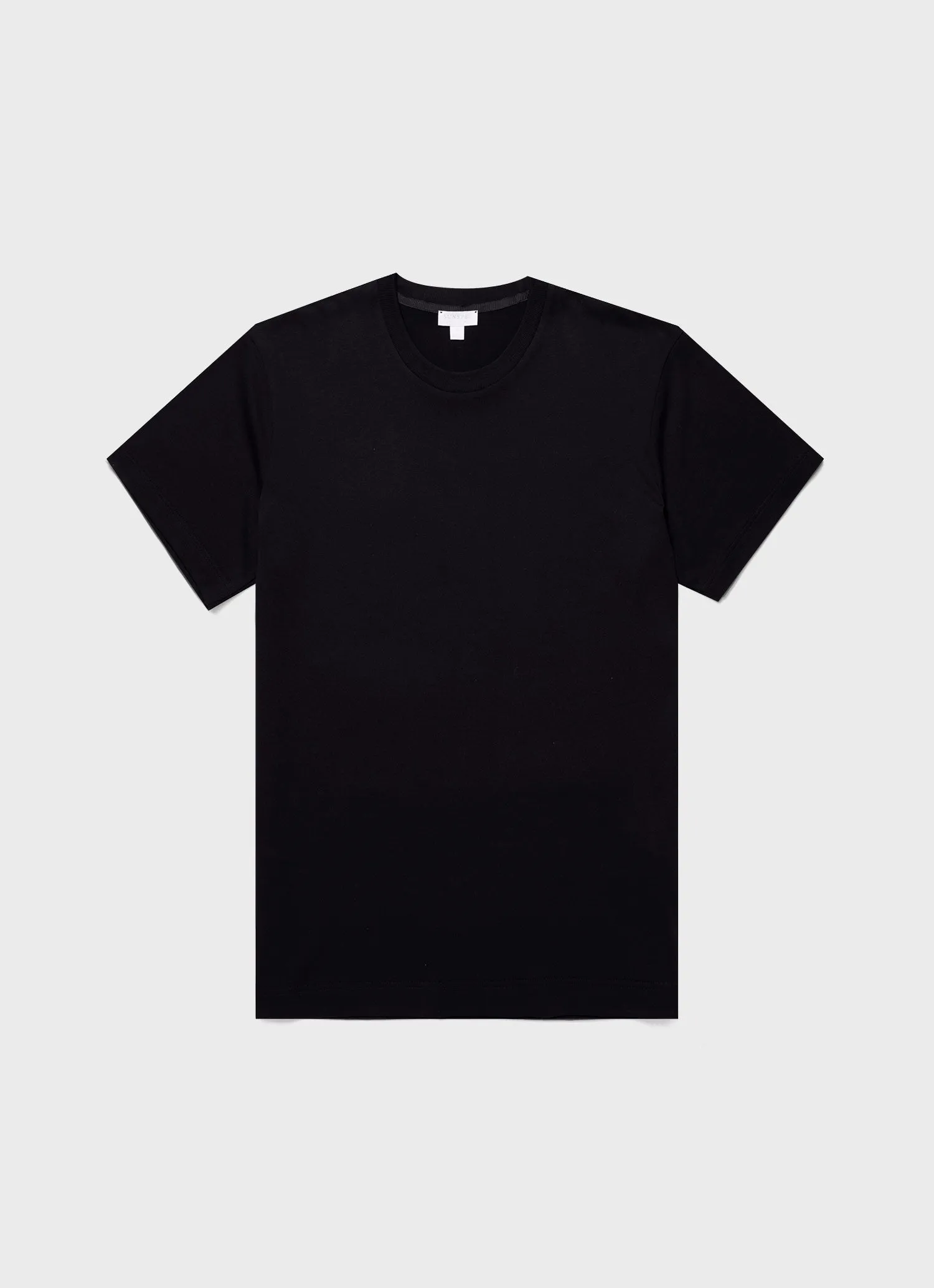 Men's Silk Cotton T-shirt in Black Sunspel