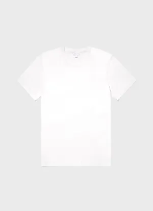 Men's Silk Cotton T-shirt in White Sunspel