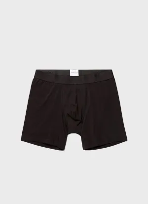 Men's Stretch Cotton Boxer Briefs in Black Sunspel