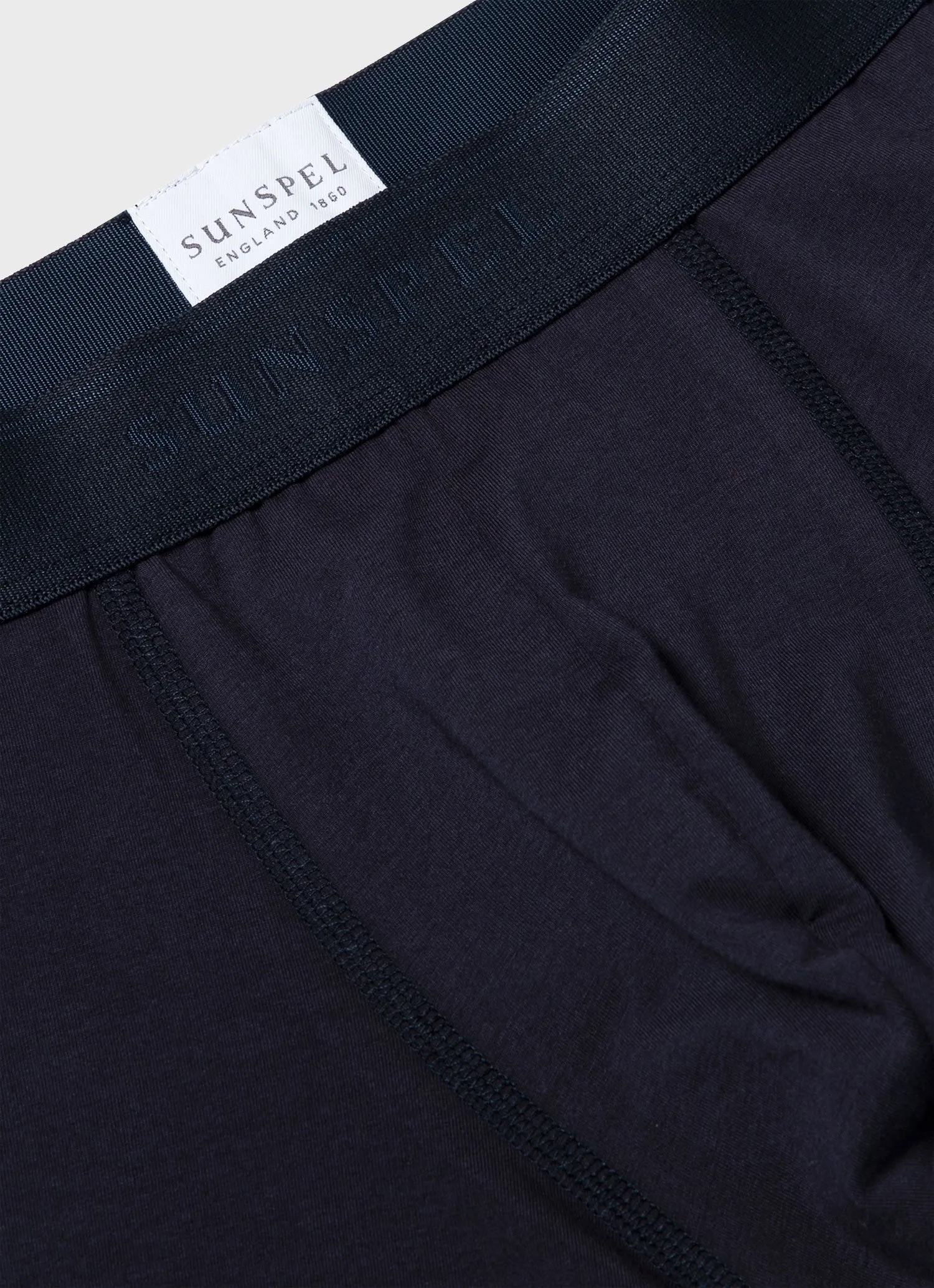 Men's Stretch Cotton Boxer Briefs in Navy Sunspel