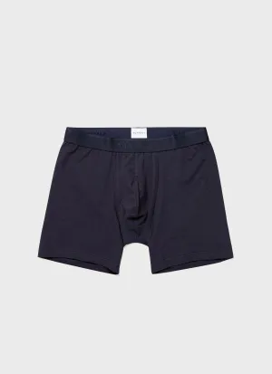 Men's Stretch Cotton Boxer Briefs in Navy Sunspel