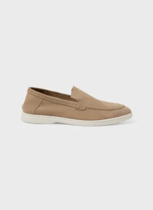 Men's Suede Loafer in Sand Sunspel
