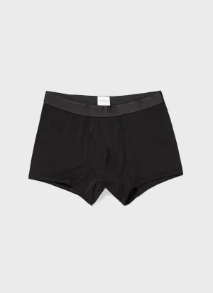 Men's Superfine Cotton Trunks in Black Sunspel