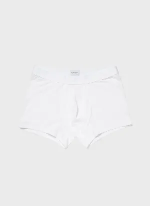 Men's Superfine Cotton Trunks in White Sunspel